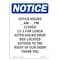 Signmission OSHA Sign, Office Hours _ Am, _ Pm, 24in X 18in, 18" W, 24" H, Portrait, OS-NS-D-1824-V-16942 OS-NS-D-1824-V-16942 - alternate 1